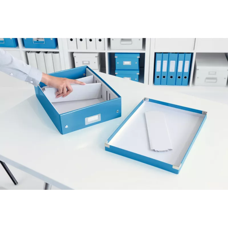 Leitz Click & Store WOW middelgrote opbergbox, blauw, karton, 880 g