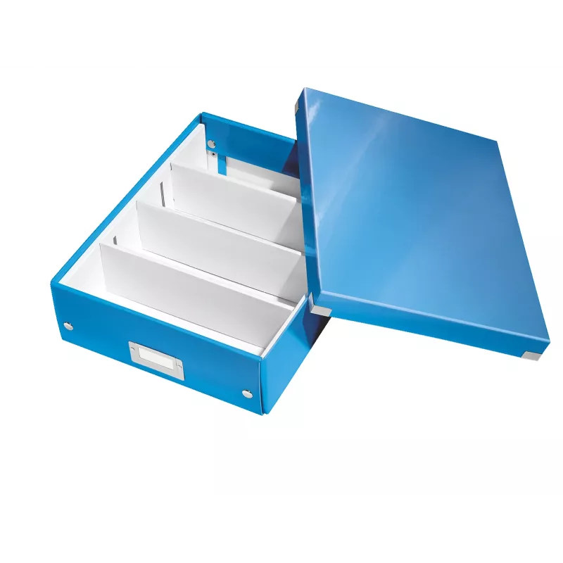 Leitz Click & Store WOW middelgrote opbergbox, blauw, karton, 880 g