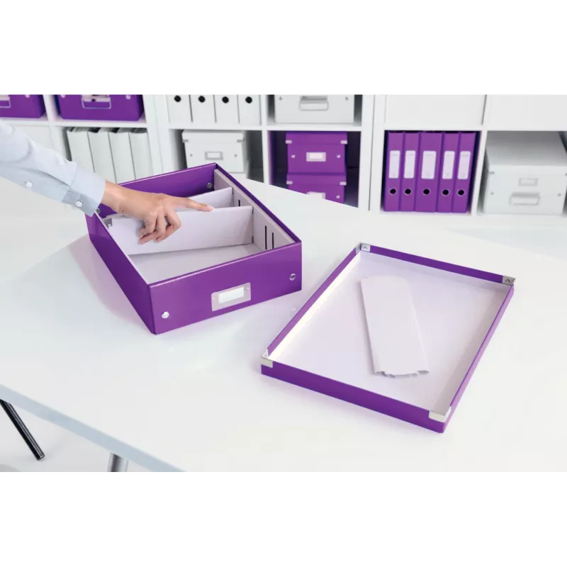 Leitz Click & Store WOW middelgrote organizerbox, paars, karton, 880 g