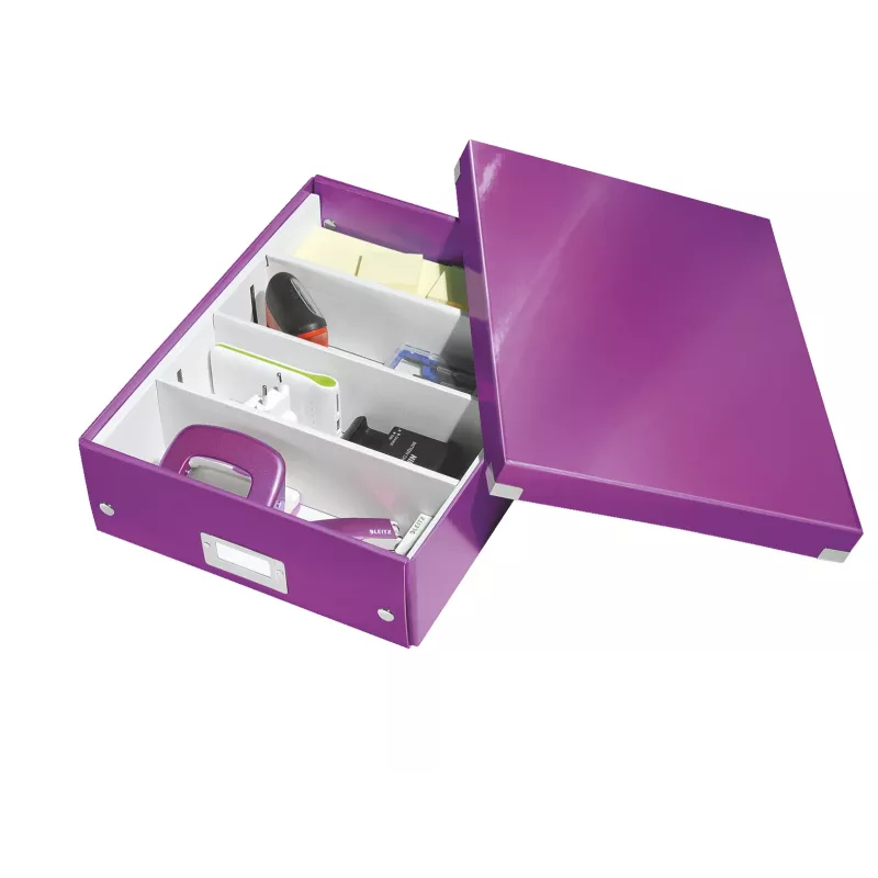 Leitz Click & Store WOW middelgrote organizerbox, paars, karton, 880 g