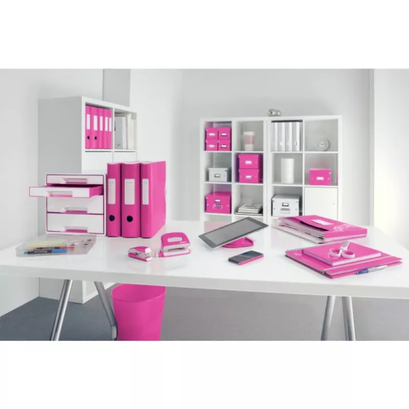 Leitz hefboomordner Active PP WOW A4/80 mm, A4, polyfoam, roze, 500 blad, 80 g/m², 8,2 cm
