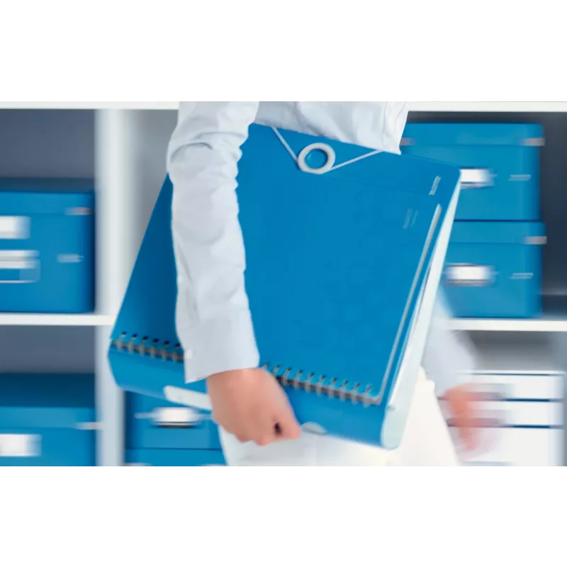 Leitz hefboomordner Active PP WOW A4/80 mm, A4, polyfoam, blauw, 500 blad, 80 g/m², 8,2 cm