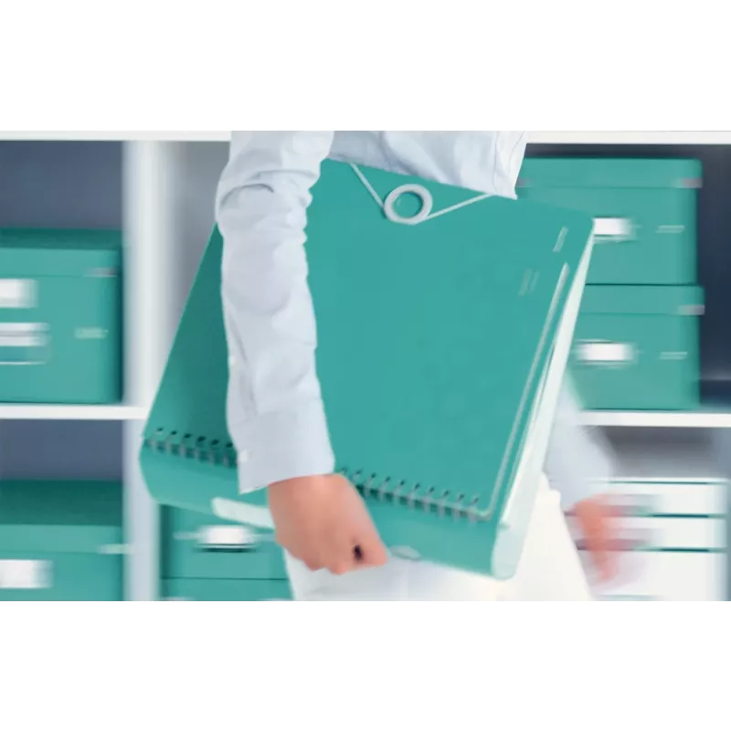 Leitz hefboomordner Active PP WOW A4/80 mm, A4, polyfoam, turquoise, 500 blad, 80 g/m², 8,2 cm