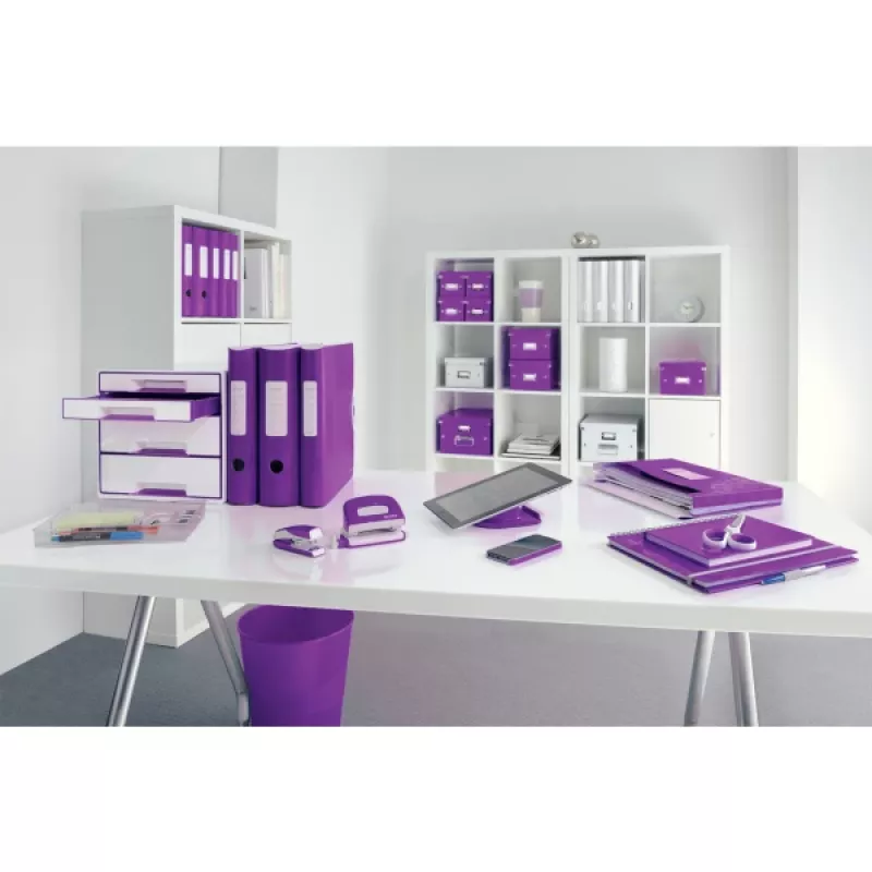 Leitz hefboomordner Active PP WOW A4/80 mm, A4, polyfoam, violet, 500 blad, 80 g/m², 8,2 cm