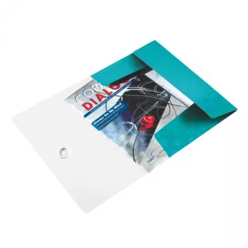 Leitz 3-klapmap WOW PP A4, A4, polypropyleen (PP), blauw, metallic, staand formaat, 150 blad, 235 mm