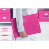 Leitz projectmap WOW PP, gewone ordner, A4, polypropyleen (PP), metallic, roze, 200 blad, 254 mm
