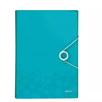 Leitz projectmap WOW PP, gewone map, A4, polypropyleen (PP), turquoise, 200 blad, 254 mm