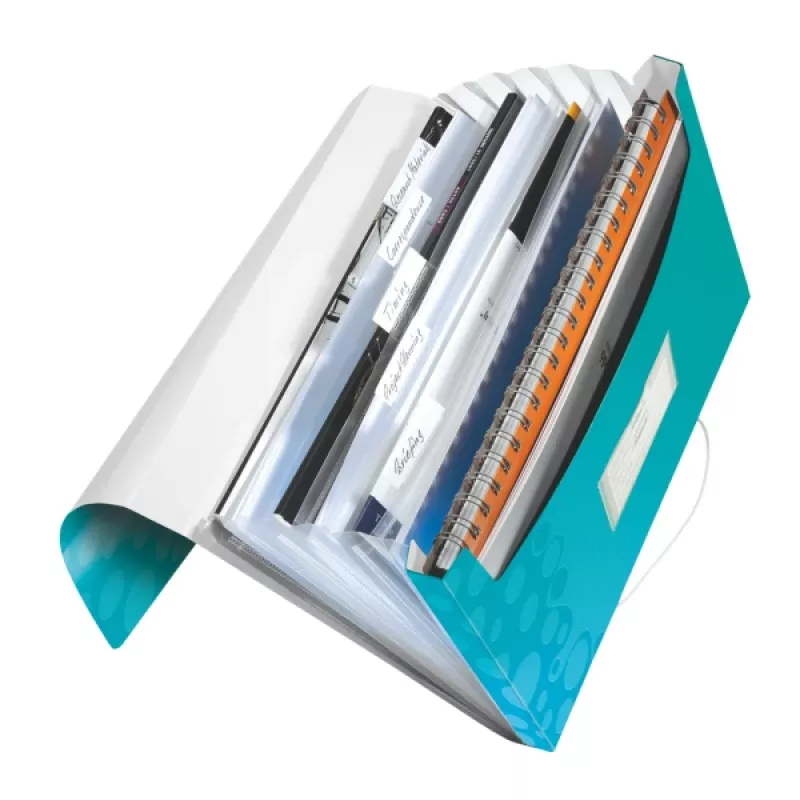 Leitz projectmap WOW PP, gewone map, A4, polypropyleen (PP), turquoise, 200 blad, 254 mm