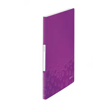 Leitz displayboek WOW PP 20 hoesjes, metallic, paars, polyvinylchloride (PVC), 20 hoesjes, A4, 231 mm, 13 mm