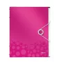 Leitz WOW PP-ringband met 6 tabs, A4, polypropyleen (PP), metallic, roze, 200 blad, 260 mm, 17 mm