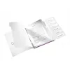 Leitz WOW PP-tabbladenboek, 6 tabbladen, A4, polypropyleen (PP), metallic, paars, 200 blad, 260 mm, 17 mm