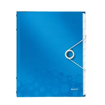 Leitz Registerboek WOW PP 12 tabs, A4, polypropyleen (PP), blauw, metallic, 200 blad, 265 mm, 17 mm