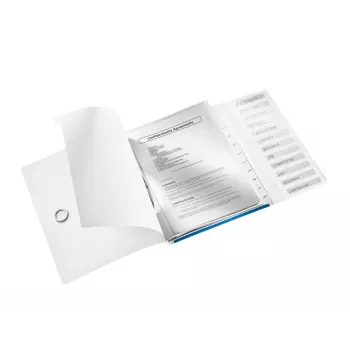 Leitz Registerboek WOW PP 12 tabs, A4, polypropyleen (PP), blauw, metallic, 200 blad, 265 mm, 17 mm