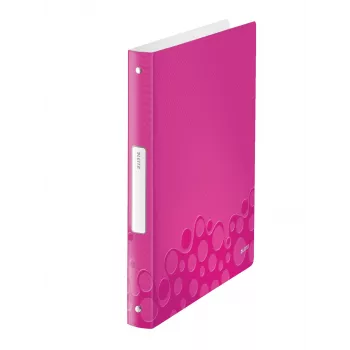 Leitz WOW ringband, A4, polypropyleen (PP), metallic, roze, 200 blad, 2,5 cm, 257 mm
