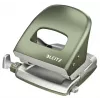Leitz NeXXt perforatietang Style, 2-voudig 30 blad metaal, 30 blad, groen, zilver, metaal, 8 cm, A6, 107 mm