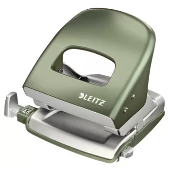 Leitz NeXXt perforatietang Style, 2-voudig 30 blad metaal, 30 blad, groen, zilver, metaal, 8 cm, A6, 107 mm