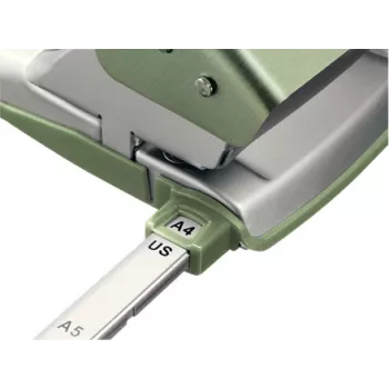 Leitz NeXXt perforatietang Style, 2-voudig 30 blad metaal, 30 blad, groen, zilver, metaal, 8 cm, A6, 107 mm