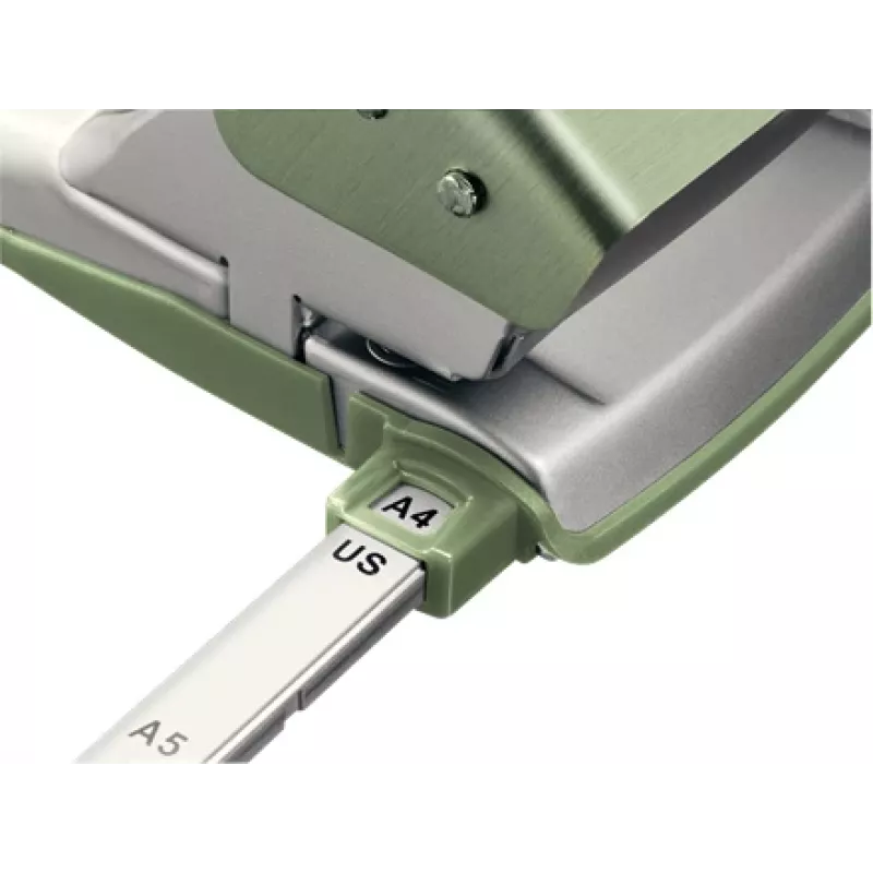 Leitz NeXXt perforatietang Style, 2-voudig 30 blad metaal, 30 blad, groen, zilver, metaal, 8 cm, A6, 107 mm