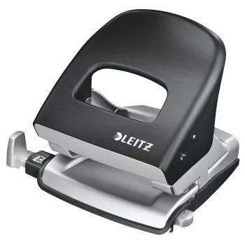 Leitz perforator Style NeXXt, 2-voudig 30 blad metaal, 30 blad, zwart, 8 cm, A4, 380 g, 107 x 100 x 137 mm