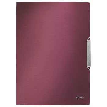 Leitz 3-flapmap Style PP A4, A4, polypropyleen (PP), rood, 150 blad, 80 g/m², elastiek