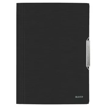 Leitz 3-flapmap Style PP A4, A4, polypropyleen, zwart, 150 blad, 80 g/m², elastiek