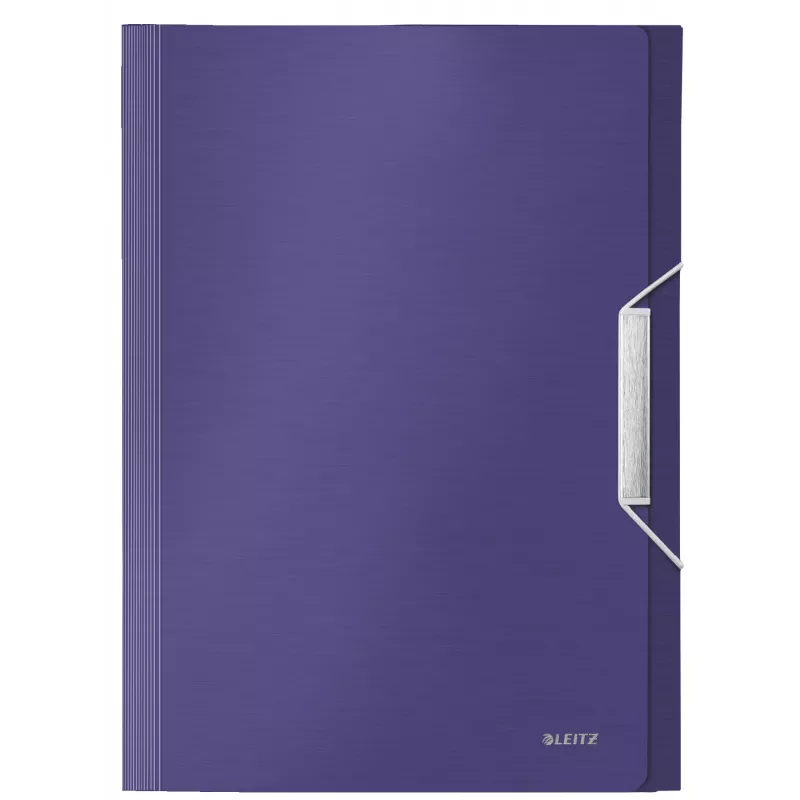 Leitz uitbreidbare concertinamap van PP, A4, polypropyleen (PP), blauw, 250 blad, 80 g/m², 6 vakken