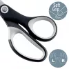 Leitz Titanium kwaliteitsschaar 150 mm, volwassenen, rechte snede, per stuk, zwart, metallic, edelstaal, titanium