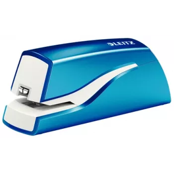 Leitz NeXXt nietmachine op batterijen WOW 5566, 10 vel, 1 cm, kunststof, blauw, wit, batterij, 50 mm