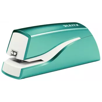 Leitz NeXXt nietmachine op batterijen WOW 5566, 10 vel, 1 cm, kunststof, blauw, wit, batterij, 50 mm