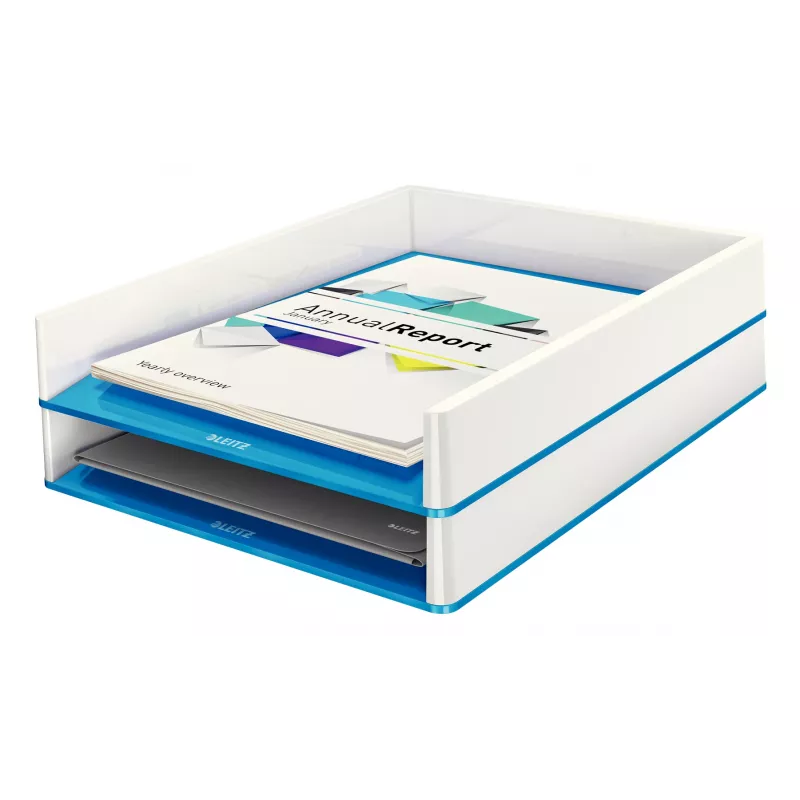 Leitz briefbak WOW Dual Colour, kunststof, blauw, metallic, A4, 267 mm, 336 mm, 49 mm