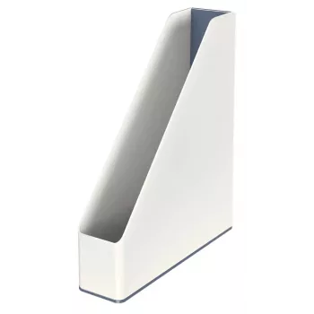 Leitz WOW Dual Colour tijdschriftenhouder, wit, kunststof, A4, 272 mm, 318 mm, 430 g