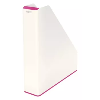 Leitz tijdschriftenhouder WOW Dual Colour, roze, wit, kunststof, A4, 272 mm, 318 mm, 430 g