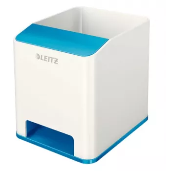 Leitz Sound pennenhouder WOW, blauw, wit, polystyreen, 90 mm, 101 mm, 100 mm, 140 g