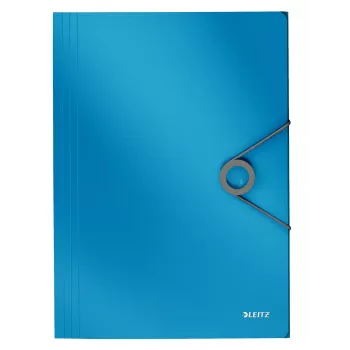 Leitz 3-klapmap Solid PP A4, klapmap, A4, polypropyleen (PP), blauw, 150 vel, 80 g/m²