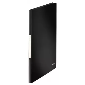 Leitz displayboek Solid PP 20 hoesjes, zwart, polypropyleen (PP), 20 hoesjes, staand, A4, 231 mm