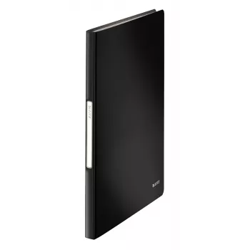 Leitz displayboek Solid PP 40 hoesjes, zwart, polypropyleen (PP), 40 hoesjes, staand, A4, 233 mm