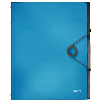 Leitz Scheidingsboek Solid 6 tabs, opvouwmap, A4, polypropyleen (PP), blauw, 200 vel, 80 g/m²