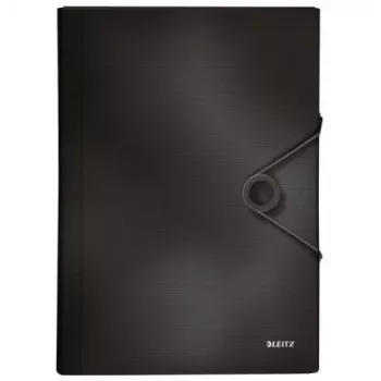 Leitz Projectmap Solid PP, A4, polypropyleen (PP), zwart, 250 vel, 80 g/m², elastieksluiting