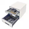 Leitz Ladeblok WOW Cube 4 laden, 4 laden, kunststof, wit, 1 stuk, 287 mm, 270 mm