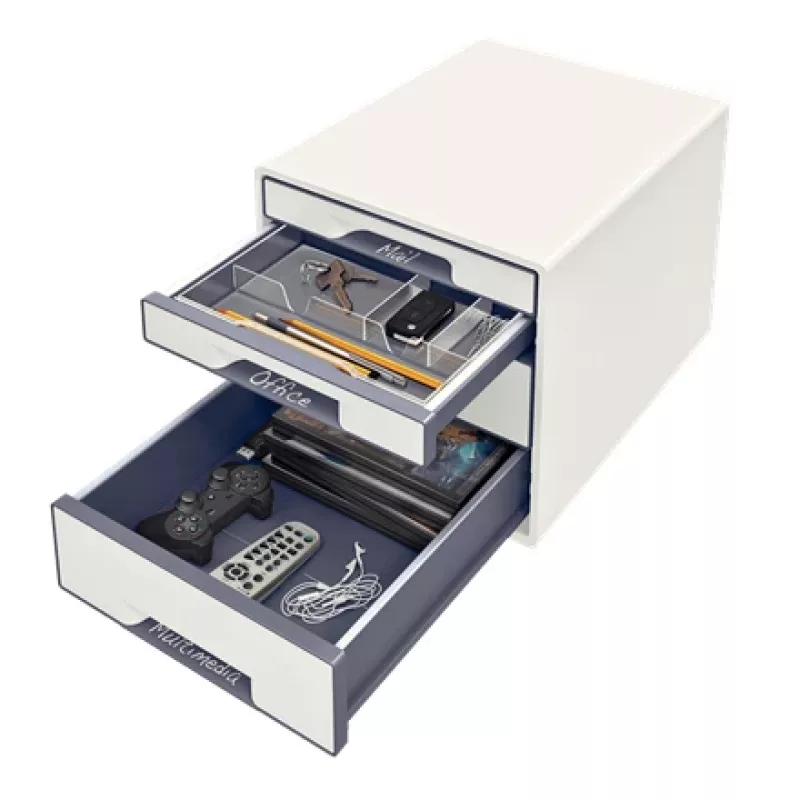 Leitz Ladeblok WOW Cube 4 laden, 4 laden, kunststof, wit, 1 stuk, 287 mm, 270 mm