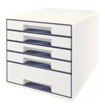 Leitz Ladeblok WOW Cube 5 laden, 5 lade(n), kunststof, wit, 1 stuk, 270 mm, 287 mm