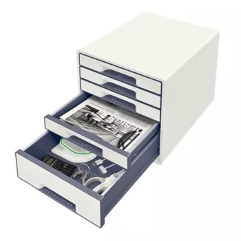 Leitz Ladeblok WOW Cube 5 laden, 5 lade(n), kunststof, wit, 1 stuk, 270 mm, 287 mm