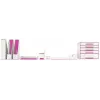 Leitz Ladeblok WOW Cube 5 laden, 5 lade(n), kunststof, roze, wit, 1 stuk, 270 mm, 287 mm