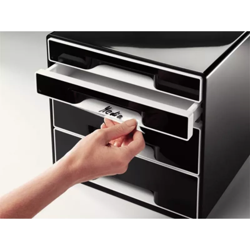 Leitz Desk Cube 4 laden, 4 lade(n), kunststof, zwart, 1 stuk, 270 mm, 287 mm