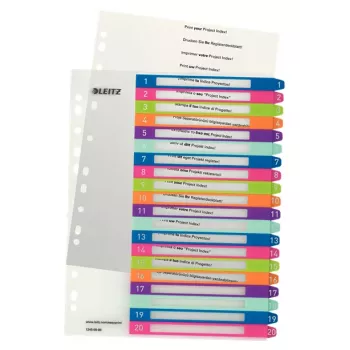 Esselte 1245-00-00 Numeriek register van polypropyleen (PP) meerkleurig