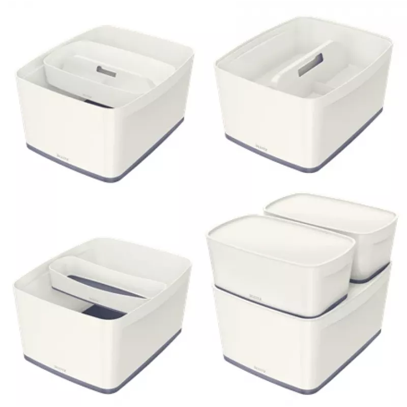 Esselte 5216-10-01 Opbergbox rechthoekig acrylonitril-butadieen-styreen (ABS) grijs, wit