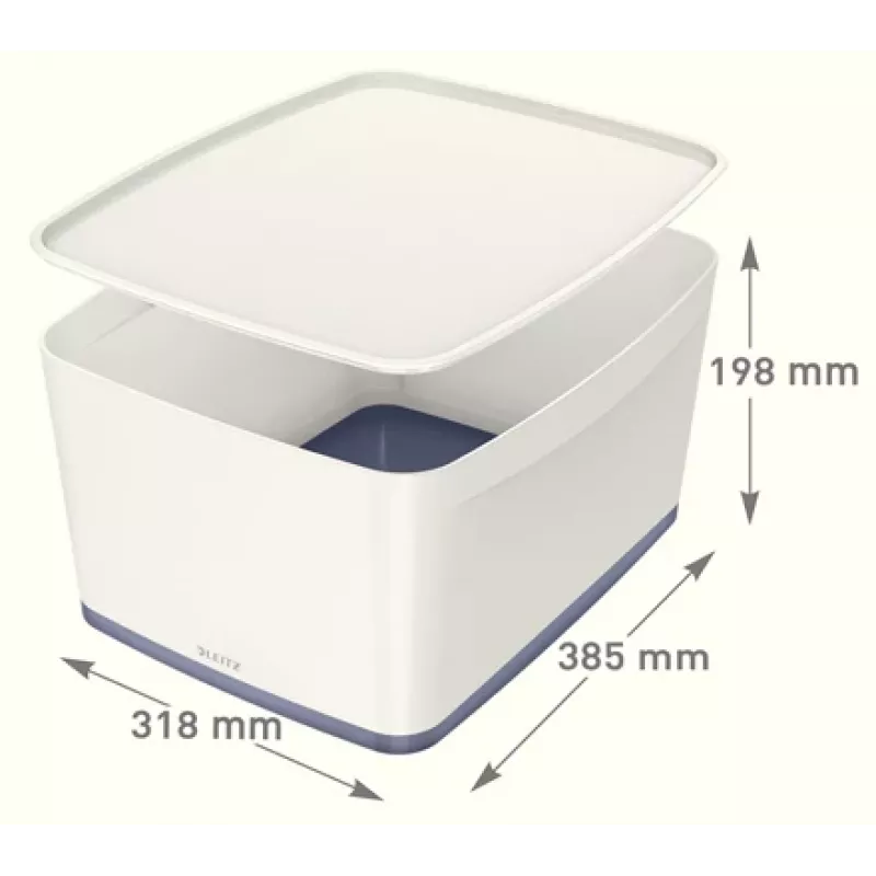 Esselte 5216-10-01 Opbergbox rechthoekig acrylonitril-butadieen-styreen (ABS) grijs, wit