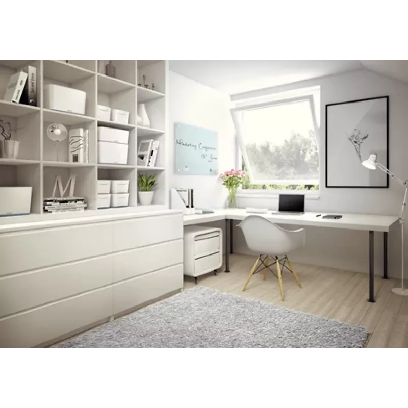 Esselte 5216-10-01 Opbergbox rechthoekig acrylonitril-butadieen-styreen (ABS) grijs, wit