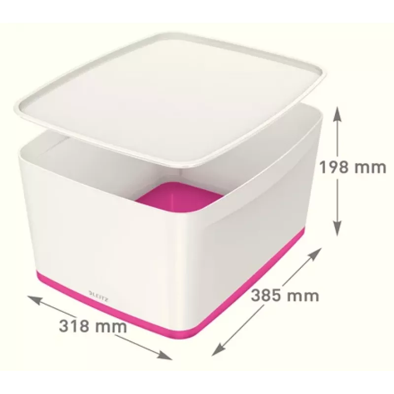 Esselte 5216-10-23 Opbergbox rechthoekig acrylonitril-butadieen-styreen (ABS) roze, wit
