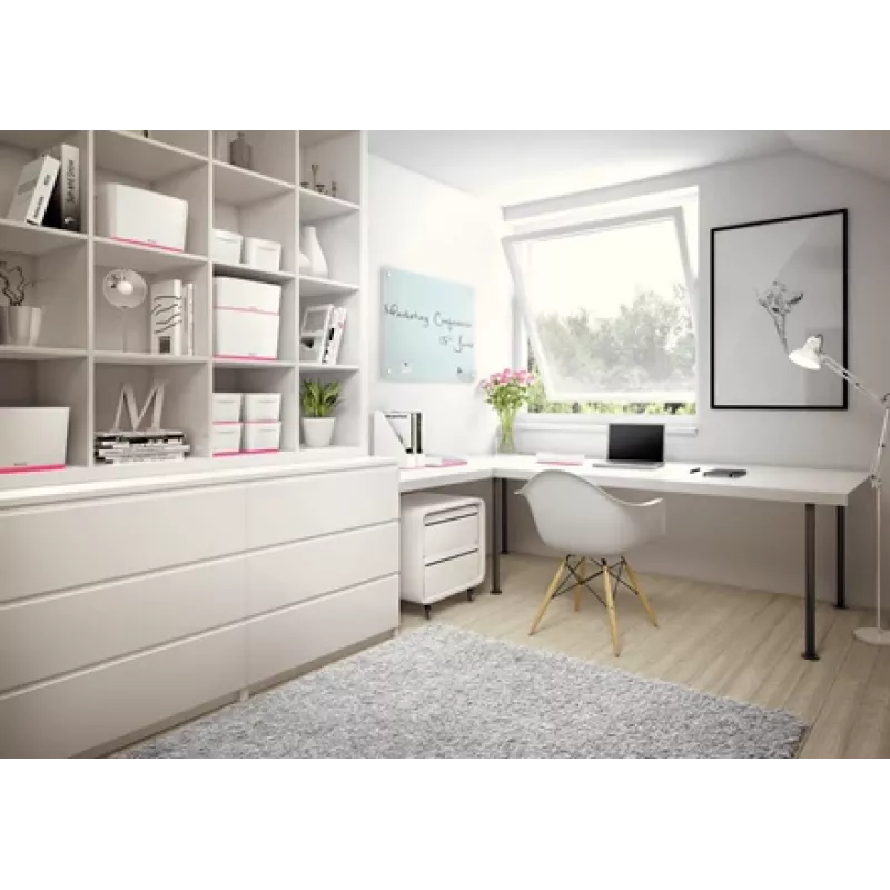 Esselte 5216-10-23 Opbergbox rechthoekig acrylonitril-butadieen-styreen (ABS) roze, wit